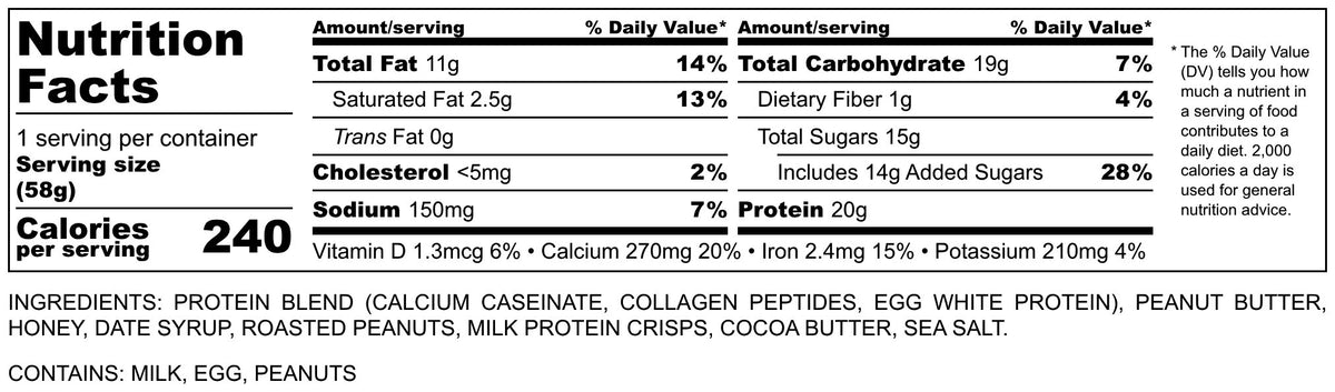 Nutrition Facts and ingredients for Bold Bar Mocha Crisp